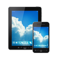 a tablet and smartphone